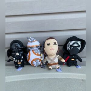 Starwars stuffed Plushies Lot of 4